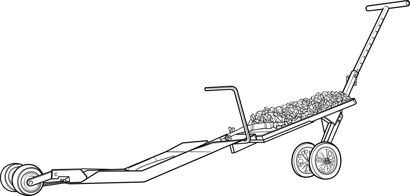 Paperpot Transplanter loaded with a paper chain