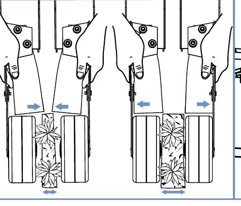 Sweeps set closer together or farther apart